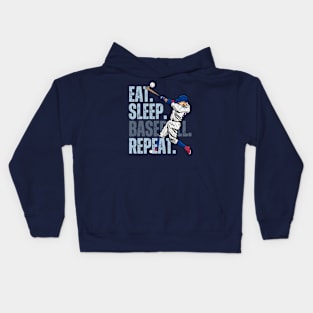 Eat Sleep Baseball Repeat Funny Baseball Player Kids Hoodie